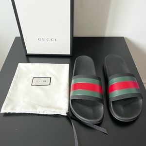 Gucci mens web slides